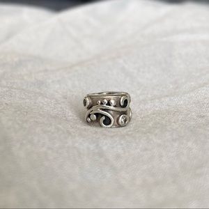 Pandora Retired Clear CZ Tendril Clip Charm